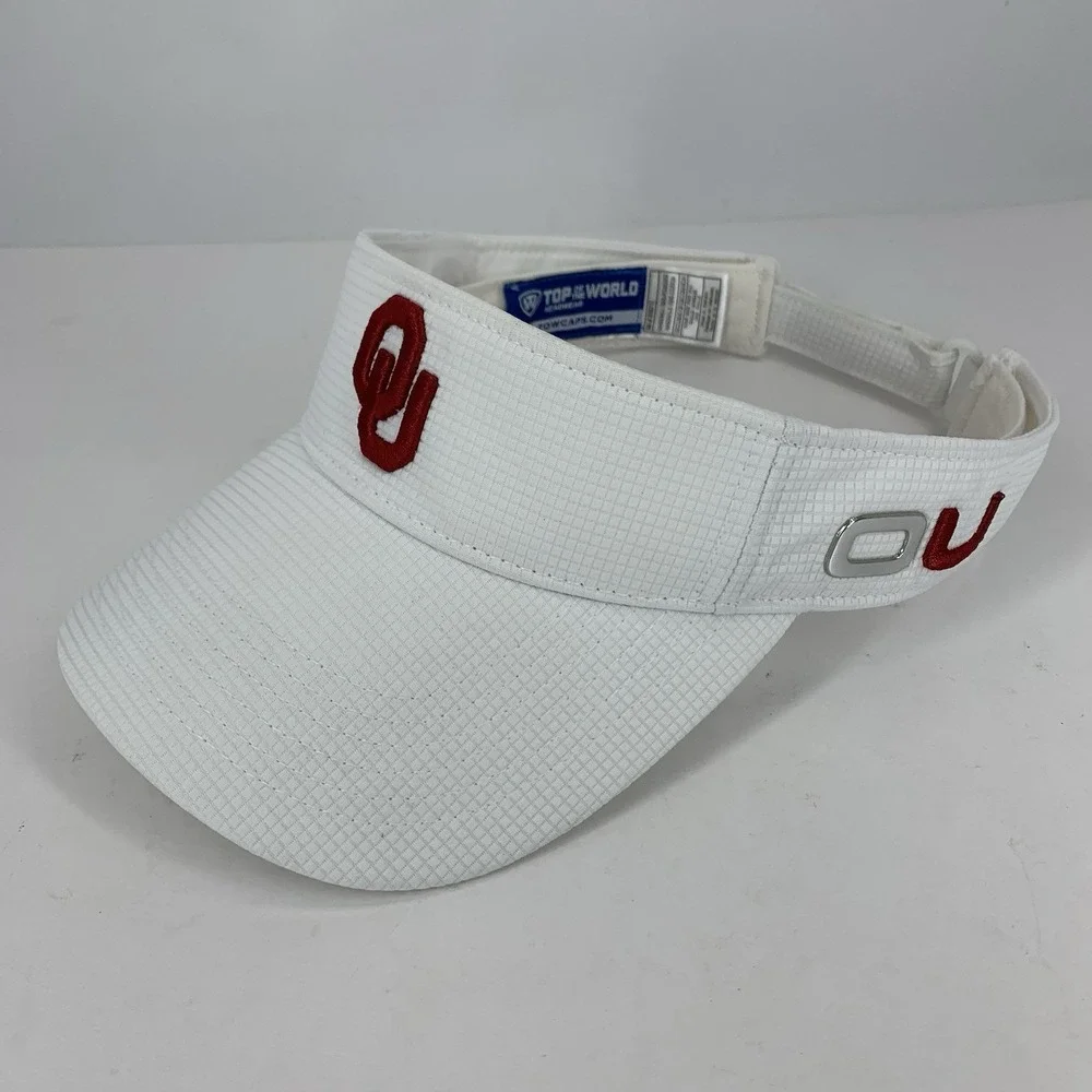 OU Oklahoma Sooners Visor Womens White Adjustable Hat Cap TOW